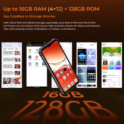 OUKITEL G6 Rugged Smartphone - 2026 nieuw telefoon - 16GB RAM - 128GB ROM - 6,52 inch - 10600 mAh - Android 16 - IP68/IP69K Outdoor telefoon - NFC GPS - Oranje — thumbnail 8