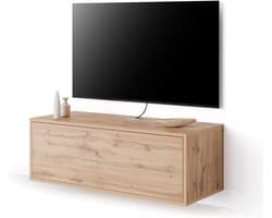 Tv Wandmeubel - Dressoir Kast - Tv Opbergen - Met Lade - 104 cm - Rustiek Eiken