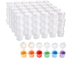 Mini lege verfpotjes - 20 stuks, ideale containers voor verf, pigment en kunstprojecten in de klas