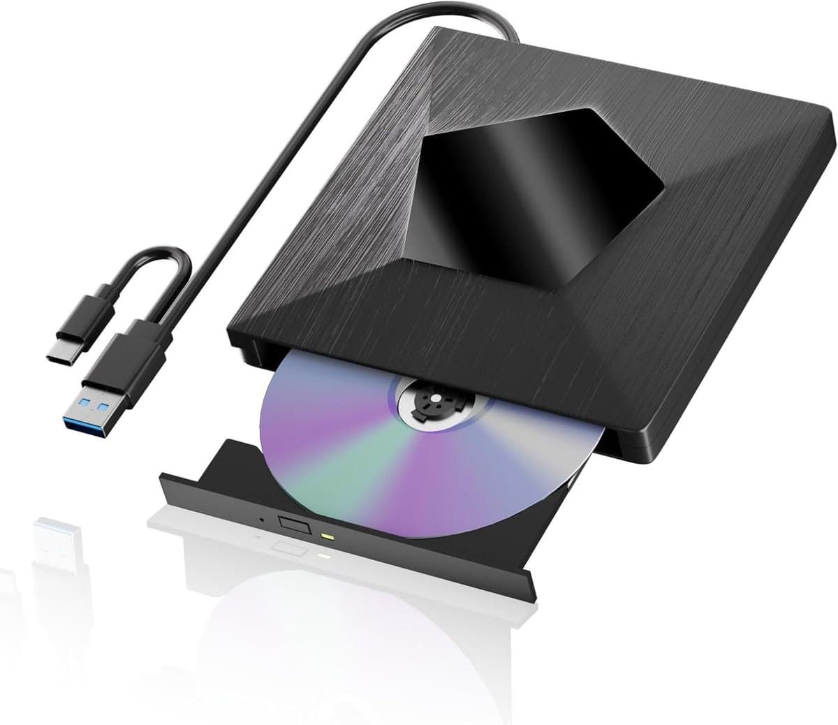 Externe Blu-ray Schijf - Optische Drive - Films en Data - USB 3.0 Type-C - Draagbaar Ontwerp - Zwart — afbeelding 1
