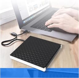 Extern Dvd-station - Dvd Brander - Films Kijken - Intelligente Geluidsdemping - 14.1 cm Breed - Geel — thumbnail 3