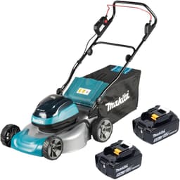 Makita DLM 466 T2 accugrasmaaier 36 V (2x 18 V) 46 cm borstelloos + 2x accu 5,0 Ah – zonder oplader — thumbnail 1