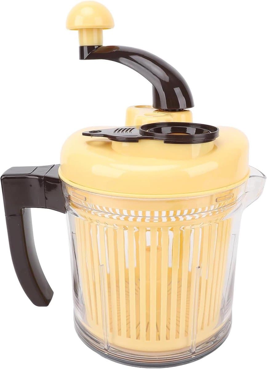 Handmatige Keukenmachine - Groentehakker Vleesmolen - Snel Ingrediënten Verwerken - Drie Versnellingen Instelbaar - 2500 ml - Wit — afbeelding 1