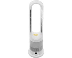 Torenventilator - Bladeless fan staand - Comfortabel binnenklimaat - Dubbele modus koelen verwarmen - 80° oscillatie - Wit zilver