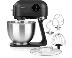 Keukenmachine - Mixer - Bakken en Koken - Krachtig Planetair Systeem - 5 Liter Kom - Zwart