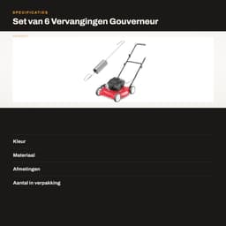 Dailygoods- Gouverneurveren 6x Set - Compatibel met Mountfield RV150/SV150/M150/V35 - Staal - Motoronderdelen - Vervangingskit - Efficiëntie behouden - Motorveren — thumbnail 3