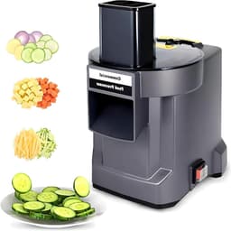 Elektrische Groentesnijder - Keukenmachine Raspmachine - Maaltijdvoorbereiding Versnellen - Drie-in-één Functionaliteit - 100W Vermogen - Zilver — thumbnail 1