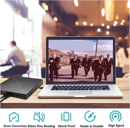 Externe DVD Speler - Optische Drive - Bestanden Archiveren - Met SD TF Kaartlezer - USB 3.0 - Zwart — thumbnail 4