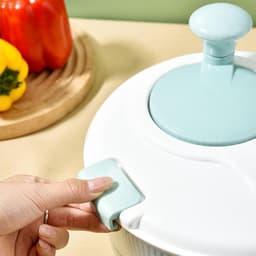 Salade Spinner - Sla Droger - Gezond Koken - Snelle Waterverwijdering - 5L Capaciteit - Wit — thumbnail 4