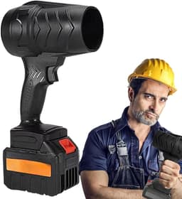 Elektronische Luchtstofplug - Draadloze Handventilator - Stof Verwijderen - Traploze Snelheid - 25 x 15 x 10 cm - Zwart — thumbnail 1