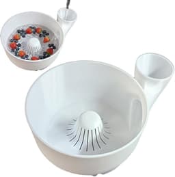 Draaiende Kom - Fruit en Groente - Keuken Hygiëne - 4-in-1 Ontwerp - Compact Formaat - Wit — thumbnail 1