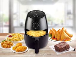 Heteluchtfriteuse - Airfryer Olievrij - Gezond Koken - Instelbare Timer Temperatuur - 2 Liter - Zwart — thumbnail 5
