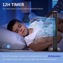 Krachtige Torenventilator met Afstandsbediening en Timer voor Optimale Koeling — thumbnail 5