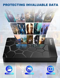 Externe Harde Schijf - Draagbare Opslag - Bestanden Opslaan - Plug and Play - 1 TB - Zwart — thumbnail 4