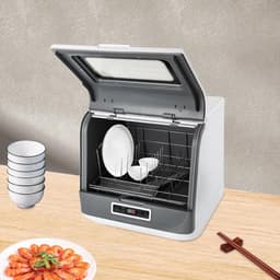 Compacte Vaatwasser - Tafelmodel Apparaat - Kleine Keuken - Snelle Wasprogramma's - 45 x 40 x 45 cm - Wit — thumbnail 3