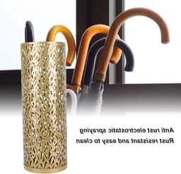 Stijlvolle Paraplu Houder voor Binnen, Ronde Metalen Paraplu Stand voor Droge Vloeren in de Entree, Ideaal voor Woonkamer Gebruik (S 13x8cm) — thumbnail 3
