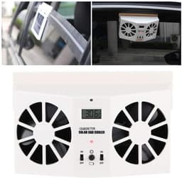 Dailygoods - Dailygoody - Solar Car Cooler - Ventilator - Draagbaar - Wit - Luchtreiniger - Zonne-energie - Geschikt voor auto - Wit — thumbnail 1