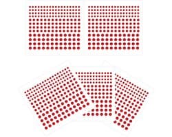 5 Bladen Zelfklevende Strass Stickers in 4 Maten voor DIY Bling Creaties op Nagels, Haar en Lichaam (Rood)