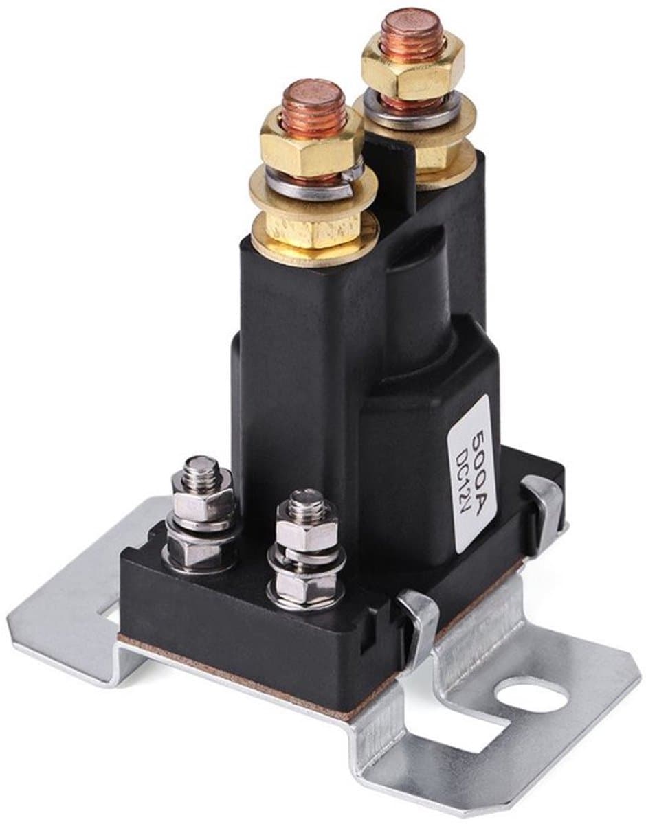 Auto Start Contactor, 500A DC 12V SPST Fenolhars Plastic Waterdicht Hoge Stroom Starter Relais — afbeelding 1