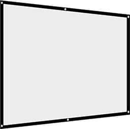 Projector Gordijn, 60-100 Inch Draagbaar Vouwbaar Kreukvrij Wit Projector Gordijn 4:3 HD Projectiescherm Filmscherm voor Buiten (100in) — thumbnail 2