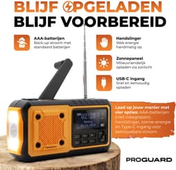 ProGuard DAB + Noodradio - Zonne-energie en dynamo - Met powerbank — thumbnail 2