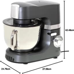 Keukenmachine Planet - Mixer Robot - Bakken en Koken - Krachtige Motor - 7 Liter Kom - Zilver — thumbnail 2