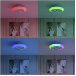 Philips Amigo Plafondventilator - Ingebouwde LED-lamp - Wit en gekleurd licht - Dimbaar - 20W+40W - Inclusief afstandsbediening - 4400 Lumen - Diameter: 480mm — thumbnail 3