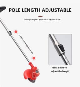 Elektrische Grasmaaier - Accu Grastrimmer - Gazon Onderhoud - Inclusief Batterij - 120 mm Maaibreedte - Zwart — thumbnail 2