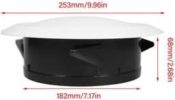 aladdien - Ventilatiegrille Rond - Verstelbare Plafondventilator - Afvoerplug - 200 mm - Luchtcirculatie Accessoire - Efficiënt en Stil - Geschikt v... — thumbnail 1