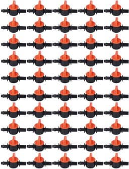 50 stuks druppelirrigatieventiel, 4/7 mm kleine schakelaarklep buitendiameter 6 mm slang miniventiel tuin micro-irrigatieklep verbinding sproeisysteem — thumbnail 2