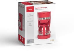 Elektrisch koffiezetapparaat - LIVOO - DOD200RC - 750 W - 1,25 L - 10 tot 12 kopjes - Chilirood — thumbnail 2