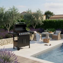 Gasbarbecue - Paarl - 4 branders - Hoofdkookoppervlak: 60 x 42 cm - Warmhoudrek - Staal — thumbnail 5