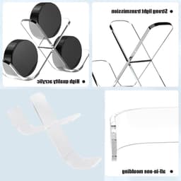 Acryl Displayhouder voor Hockey Pucks - 3 Puck Stand voor Handtekeningen en Sportmemorabilia, Minimalistisch, Stof- en Waterbestendig — thumbnail 4