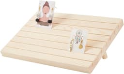 7 Slots Houten Oorbellen Displaystandaard, Oorbellen Kaarthouder met 2 Afneembare Pinnen, Organisator voor Sieraden en Oorbellen, 29 x 19 cm — thumbnail 1