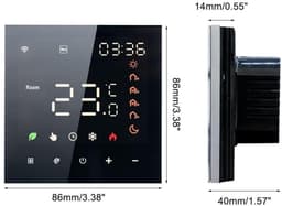 Slimme Thermostaat Temperatuurregeling met Touchscreen – Wifi Thermostaat met App Bediening & Programmeerbare Instellingen – LCD Touchscreen Thermostaat Zwart Compatibel met Google Home | Eenvoudige Opbouwmontage & Energiezuinig — thumbnail 5