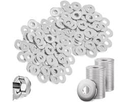 RVS Ringetjes voor Schroeven en Moeren - Roestvrije Vlakke Schijven (M6, 120 Stuks) voor Duurzame Bevestiging