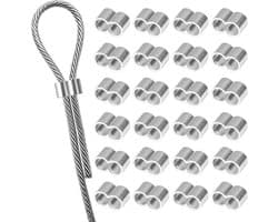 Professionele 10 mm compressiesleeves voor kabelbinders, aluminium en dubbele klemmen, perfect voor uitbreidingskabels en roestbestendige toepassingen