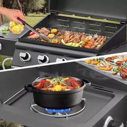 BORVAT® -15kW Gasbarbecue Grillwagen met 4+1 Branders en Zijbrander - Gasgrill BBQ — thumbnail 5