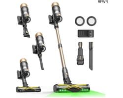 RFWR® Krachtige Snoerloze Stofzuiger met 50Kpa Zuigkracht en Verstelbare Steel voor Tapijten en Harde Vloeren