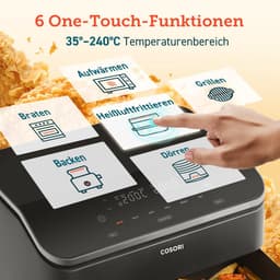 RFWR® Twee Kamers Heteluchtfriteuse met 10 Liter Capaciteit en Dual Blaze Technologie — thumbnail 8