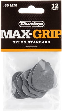 Dunlop 449P060 Max Grip Plectrum 0.60mm 12-Pack - Plectra, zakje met 12 stuks — thumbnail 1