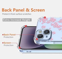 Case voor Xiaomi Redmi Note 12 Pro Plus - Beschermhoesje - Transparant - Schokbestendig - Flexibel - Zachte siliconen rubberen bumper - Kersenbloesem kat — thumbnail 3