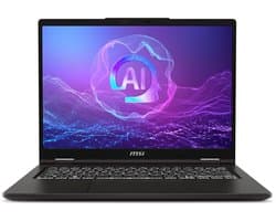 MSI Venture 14 AI A2HMG-021NL Intel Core Ultra 7 255H Laptop 35,6 cm (14") Full HD+ 32 GB DDR5-SDRAM 1 TB SSD Wi-Fi 6E (802.11ax) Windows 11 Pro Grijs