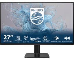 Philips 27E2N2500 - QHD IPS Monitor - 120hz - Allround Monitor - EasyRead Modus - 1ms - 27 inch