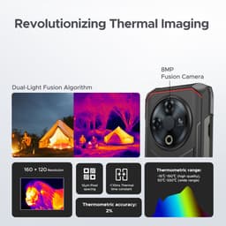 DOOGEE Fire 6 Thermisch ontgrendeld 4G robuuste smartphone 6,56" Batterij 10400 mAh 16GB + 256GB 50MP + 8MP,Zwart — thumbnail 4