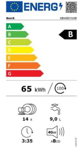 Bosch SBV6ZCX10E - Series 6 - Inbouwvaatwasser - 60 cm - Extra hoog - Zeer stil - Energielabel B - PerfectDry met zeolith: perfecte droogresultaten met een laag energieverbruik - Home Connect — thumbnail 9