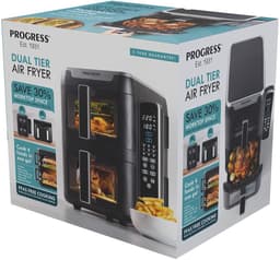 Progress Dual Tier Airfryer - 2 x 4,5L Mandjes, 9L Capaciteit — thumbnail 2
