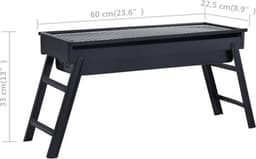 vidaXL Campingbarbecue draagbaar 60x22,5x33 cm roestvrij — thumbnail 3