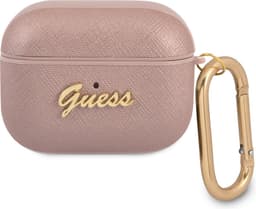 Guess Saffiano Logo AirPods Pro Case - Pink — thumbnail 1