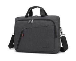Laptoptas 15,6 inch - Laptop tas Schoudertas dames en heren - Waterafstotend - 12L - antraciet